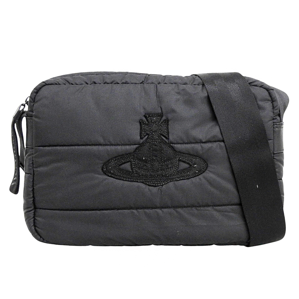 Vivienne Westwood Eiderdown Shoulder Bag for Women, Black.